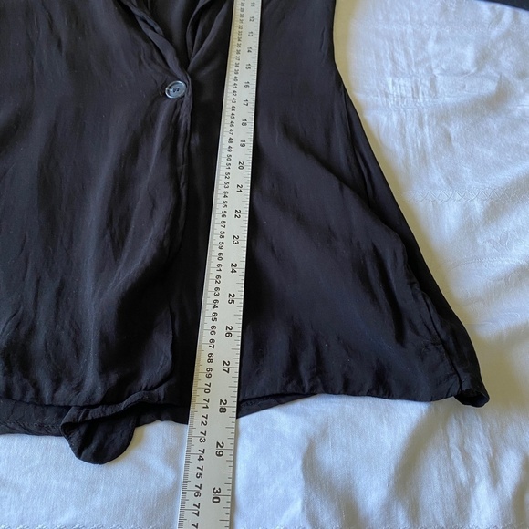 James Perse Revolve Women's Black‎ Single Button Long Sleeve Over Blouse Small - Picture 9 of 11